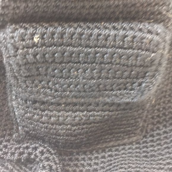 The Sak Dylan Backpack in Crochet, Roomy Bag with Dual Straps, Black Vtg